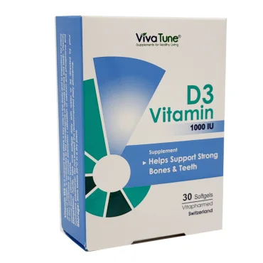 کپسول نرم ژلاتینی ویتامین D3 1000 واحد ویواتیون 30 عددی