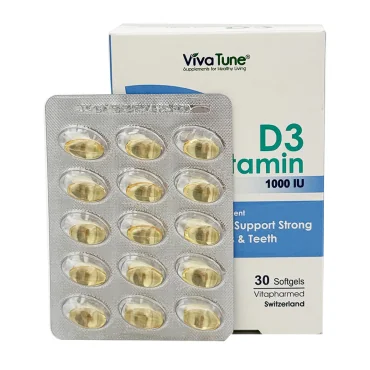 کپسول نرم ژلاتینی ویتامین D3 1000 واحد ویواتیون 30 عددی