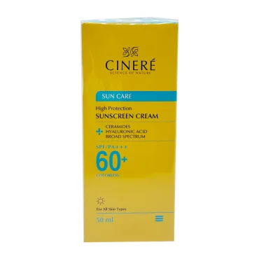 کرم ضد آفتاب رنگی SPF60 بژ روشن سینره 50 میلی لیتری