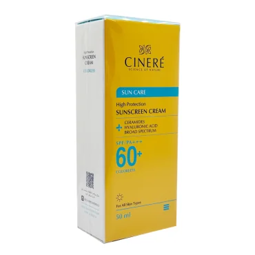 کرم ضد آفتاب رنگی SPF60 بژ روشن سینره 50 میلی لیتری
