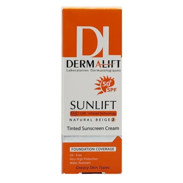 کرم ضد آفتاب رنگی 1/2درمالیفت برای پوست چرب و جوش دار +spf 50