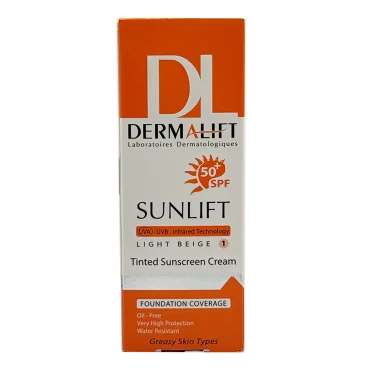 کرم ضد آفتاب رنگی 1/2درمالیفت برای پوست چرب و جوش دار +spf 50
