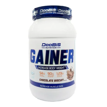 پودر گینر دوبیس 1000 گرم با طعم بیسکوئیت شکلاتی